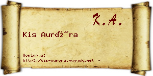 Kis Auróra névjegykártya